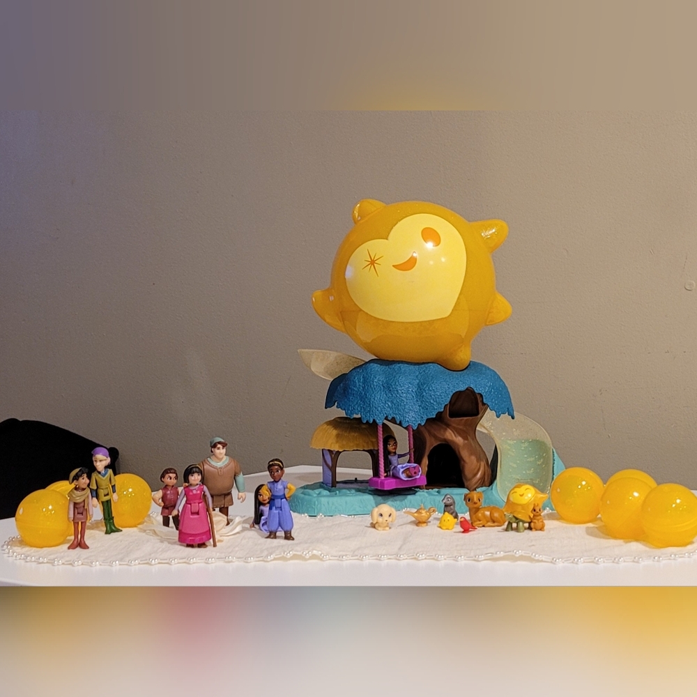 DISNEY THE WISH characters and a house